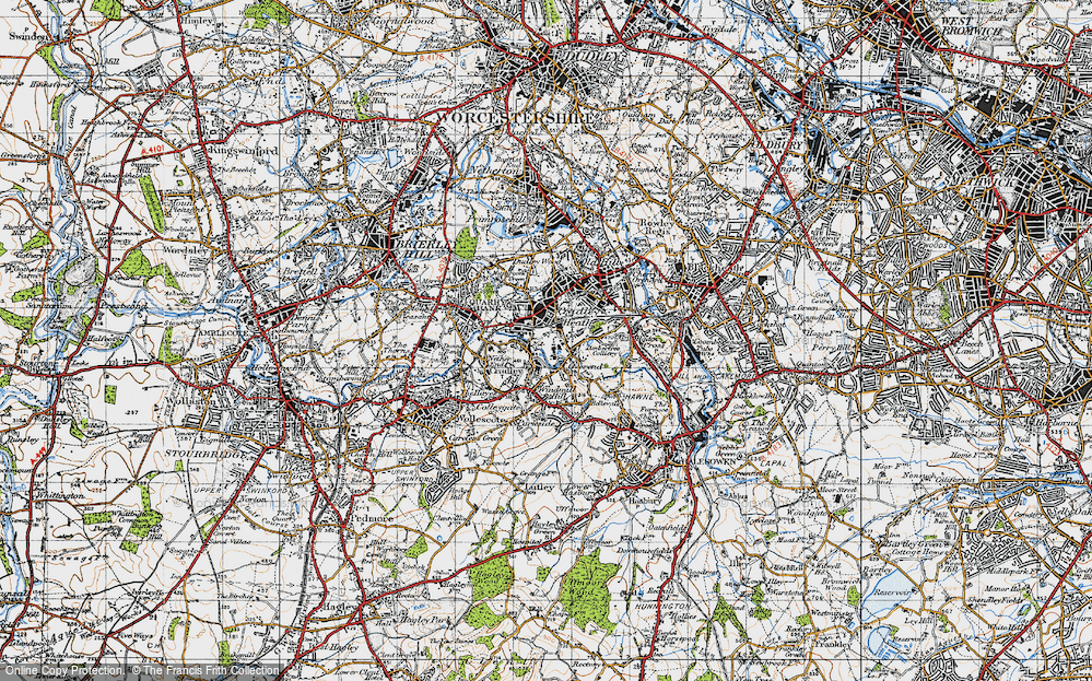 Old Map of Cradley Heath, 1947 in 1947