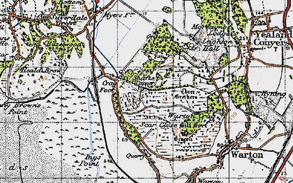 Old map of Crag Foot in 1947