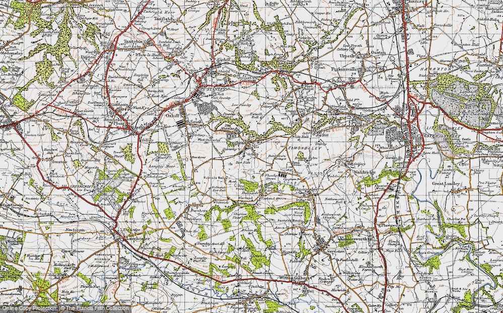 Old Map of Craghead, 1947 in 1947