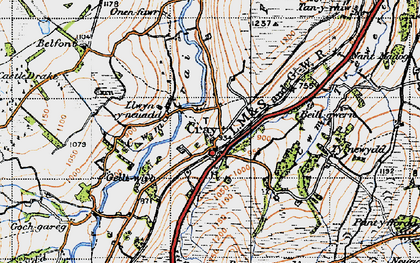 Old map of Crai in 1947