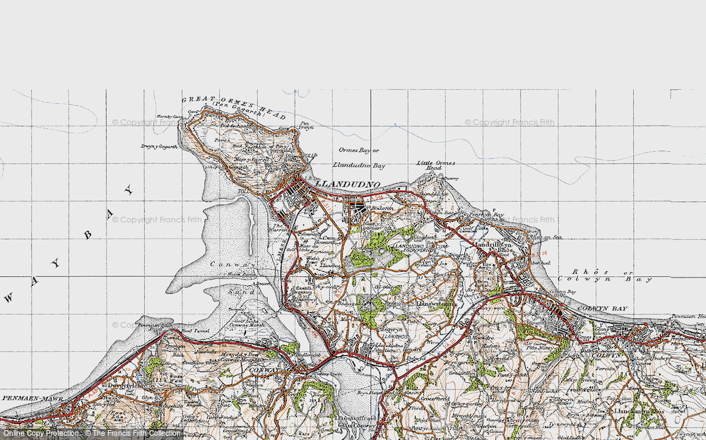 Old Map of Craig-y-don, 1947 in 1947