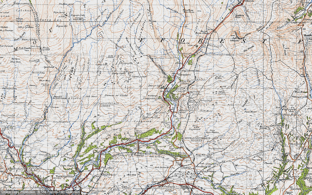 Old Map of Craig-y-nos, 1947 in 1947