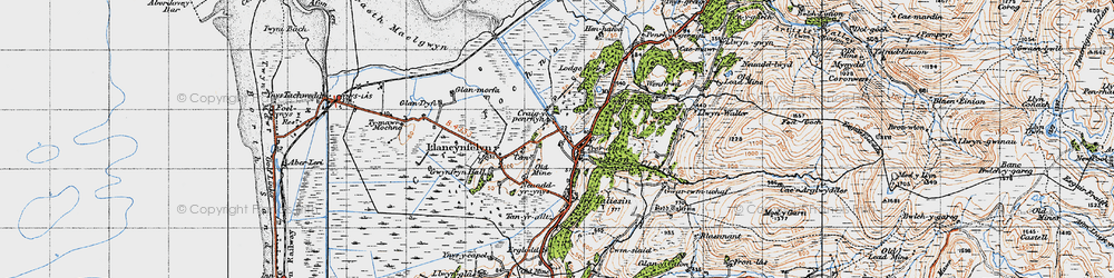 Old map of Craig-y-penrhyn in 1947