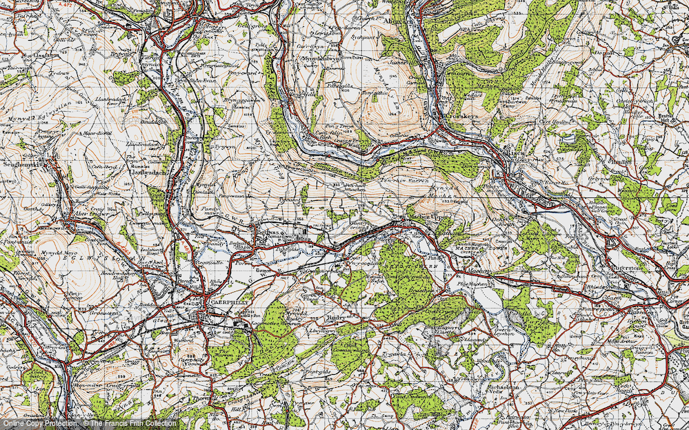 Old Map of Craig-y-Rhacca, 1947 in 1947