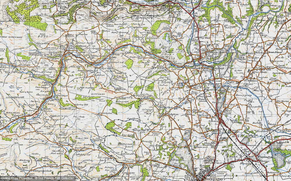 Old Map of Craignant, 1947 in 1947