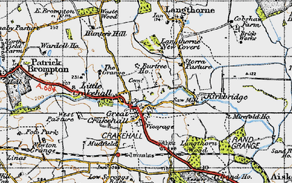 Old map of Crakehall in 1947