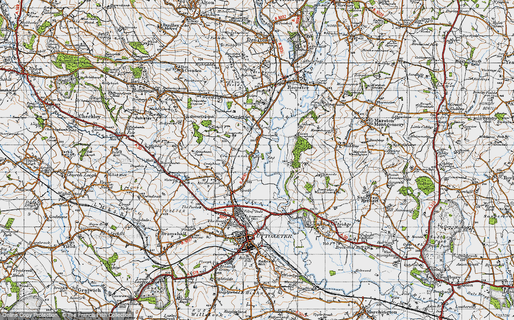 Old Map of Crakemarsh, 1946 in 1946