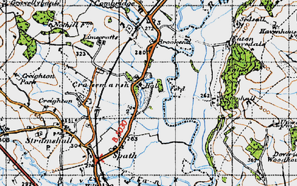 Old map of Crakemarsh in 1946