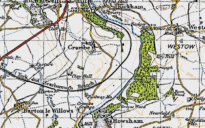 Old map of Crambe in 1947