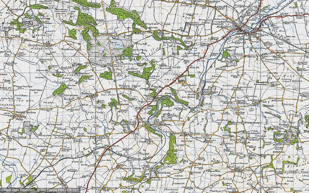 Old Map of Crambeck, 1947 in 1947