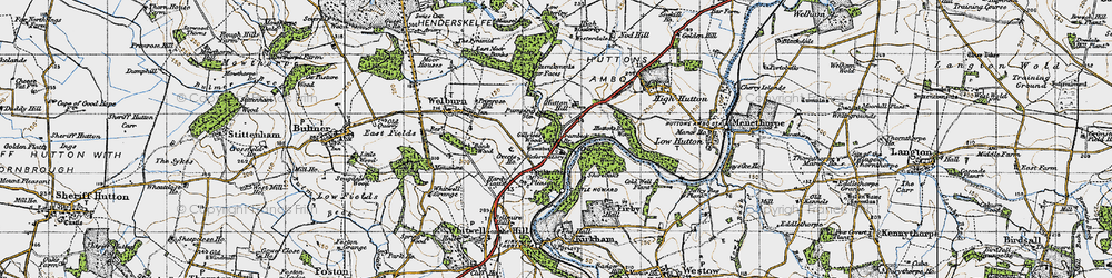 Old map of Crambeck in 1947