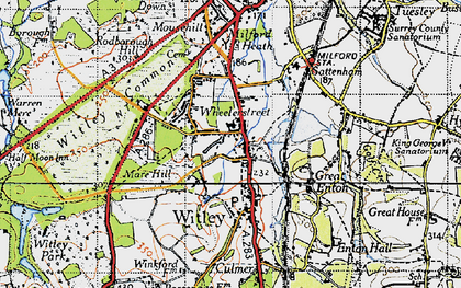 Old map of Witley Common in 1940
