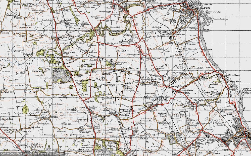 Old Map of Cramlington, 1947 in 1947