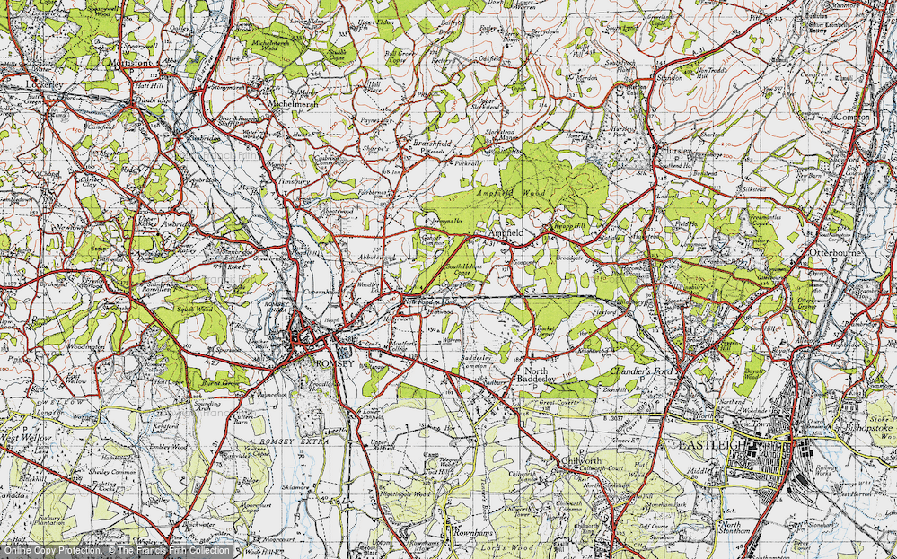 Old Map of Crampmoor, 1945 in 1945