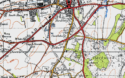 Old map of Cranbourne in 1945