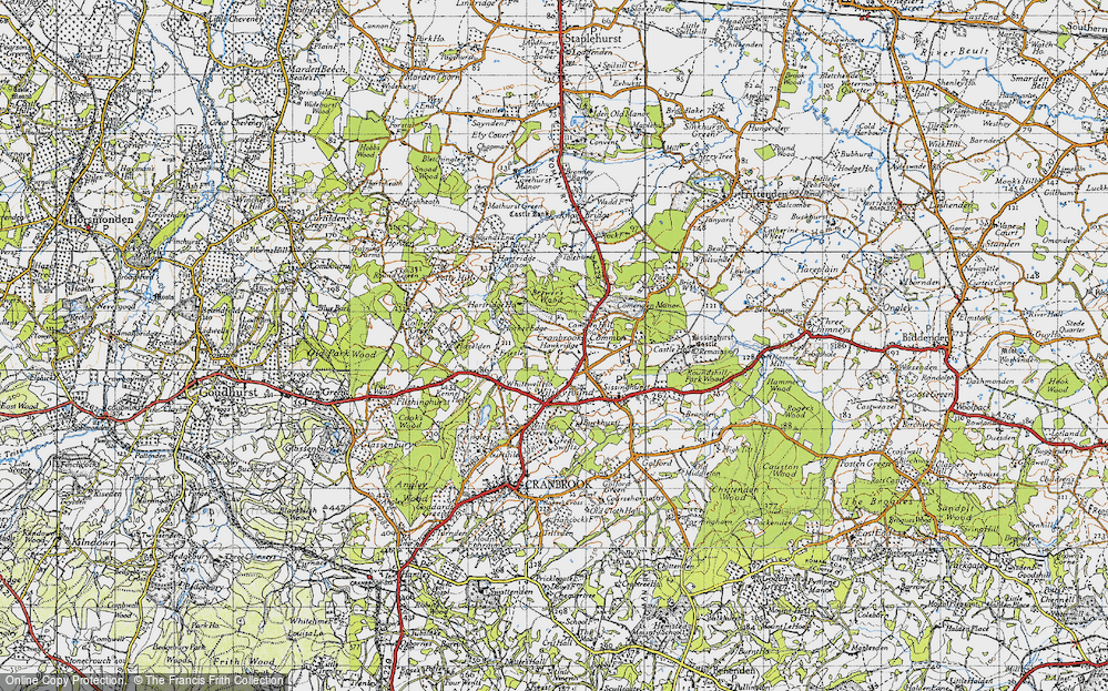 Old Map of Cranbrooke Common, 1940 in 1940