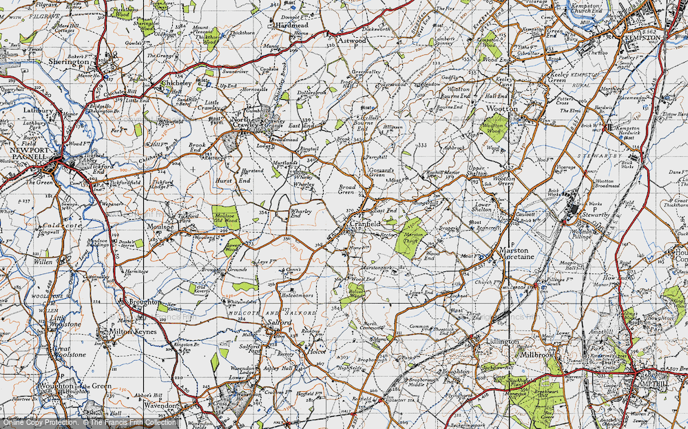Old Map of Cranfield, 1946 in 1946
