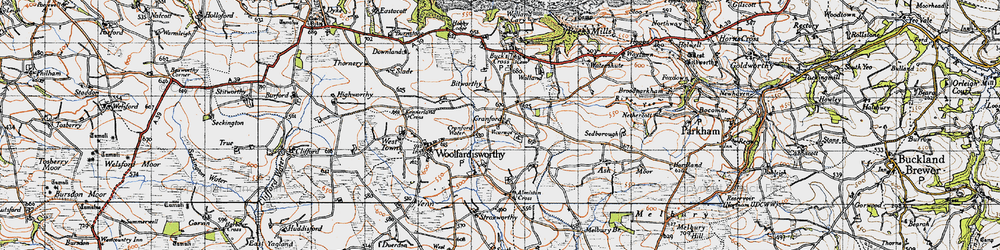 Old map of Cranford in 1946