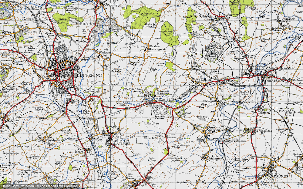 Old Map of Cranford St Andrew, 1946 in 1946