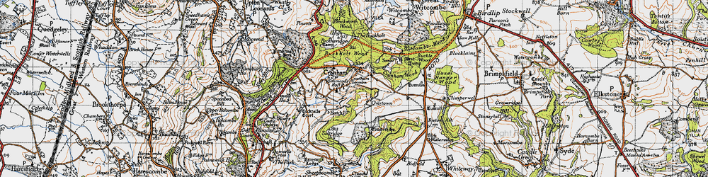 Old map of Cranham in 1946