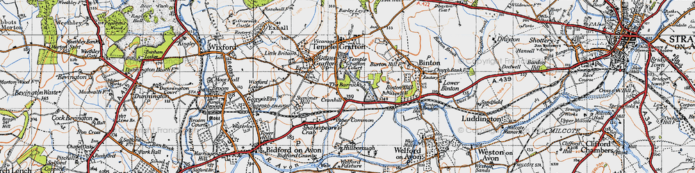 Old map of Cranhill in 1946