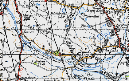 Old map of Lightshaw Hall in 1947