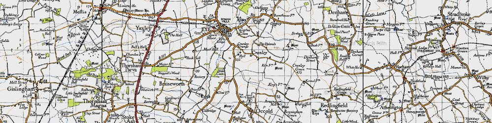 Old map of Cranley in 1946