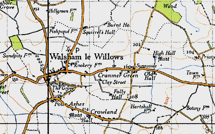 Old map of Cranmer Green in 1946