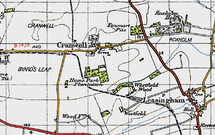 Old map of Cranwell in 1946