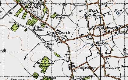 Old map of Cranworth in 1946