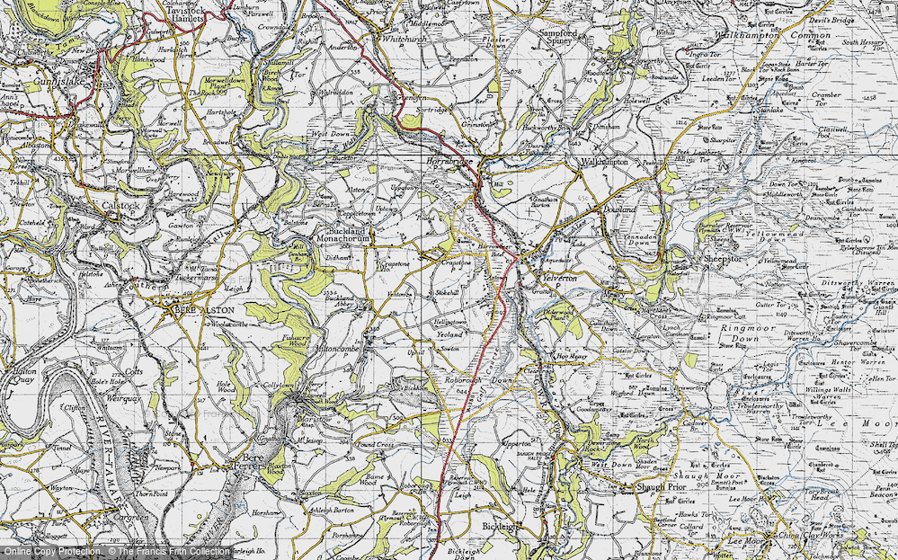 Old Map of Crapstone, 1946 in 1946