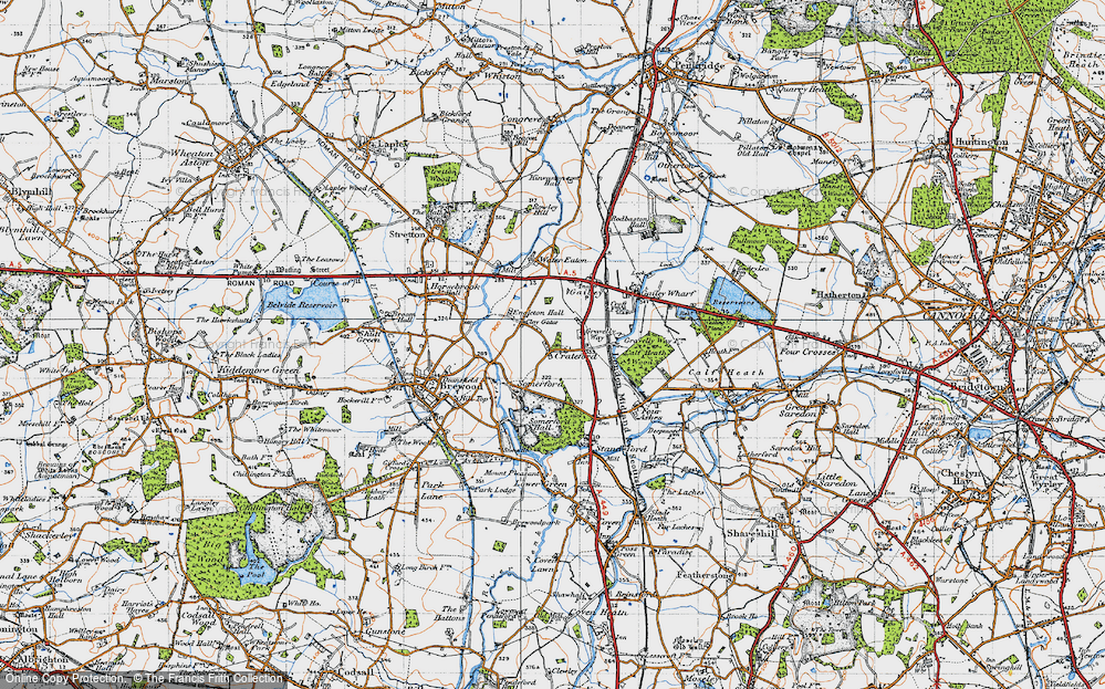 Old Map of Crateford, 1946 in 1946