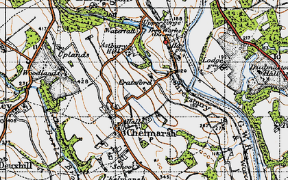 Old map of Crateford in 1946