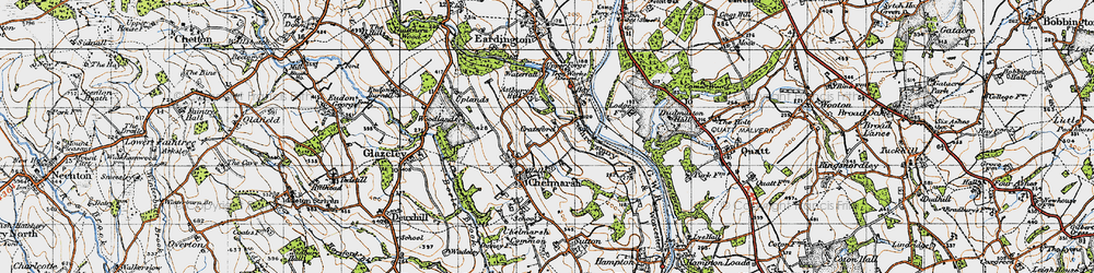 Old map of Crateford in 1946