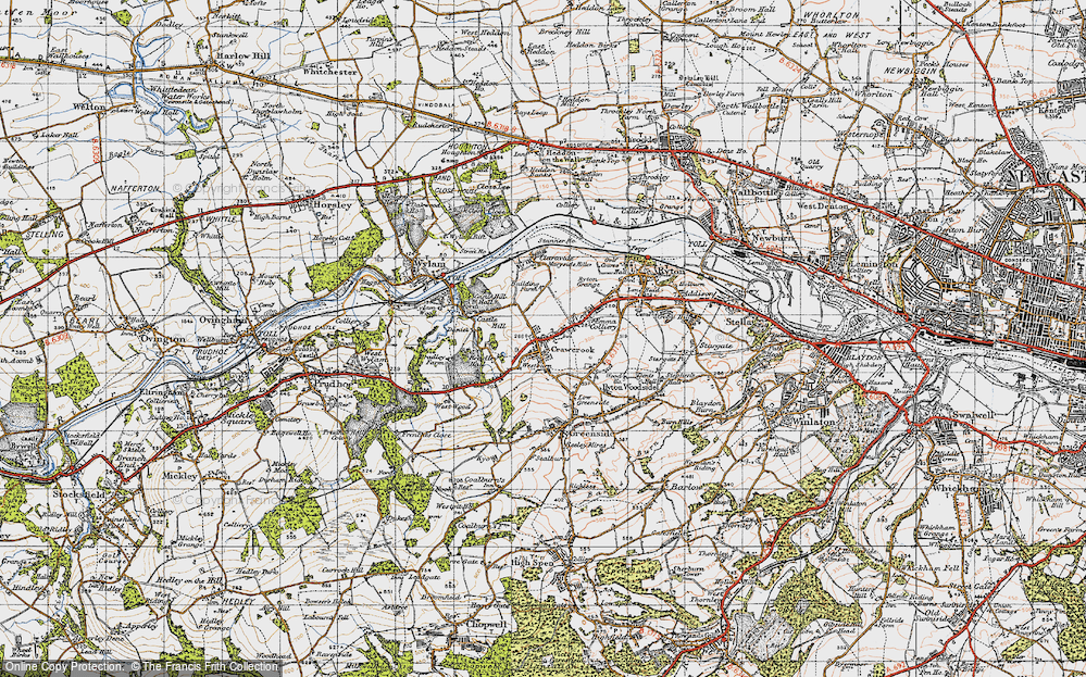 Old Map of Crawcrook, 1947 in 1947