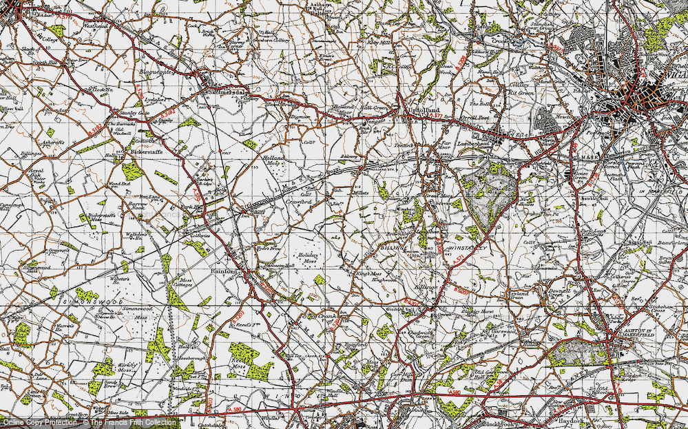 Old Map of Crawford, 1947 in 1947