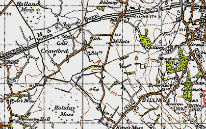 Old map of Crawford in 1947