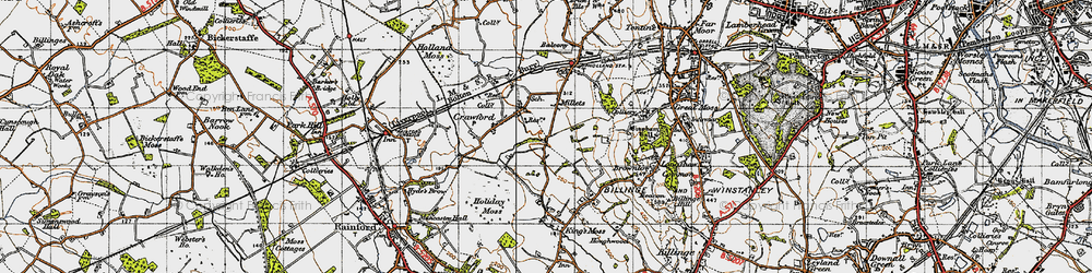 Old map of Crawford in 1947