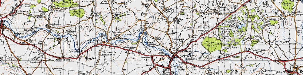 Old map of Crawley in 1946