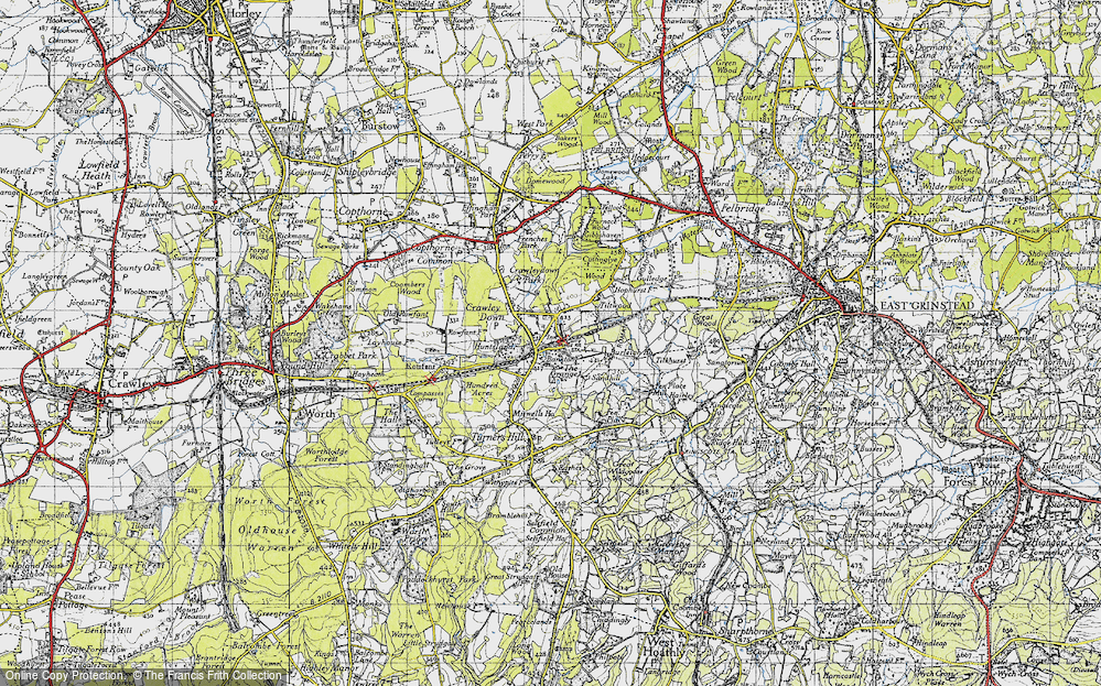 Old Map of Crawley Down, 1946 in 1946