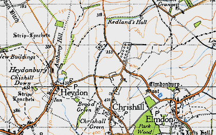 Old map of Crawley End in 1946