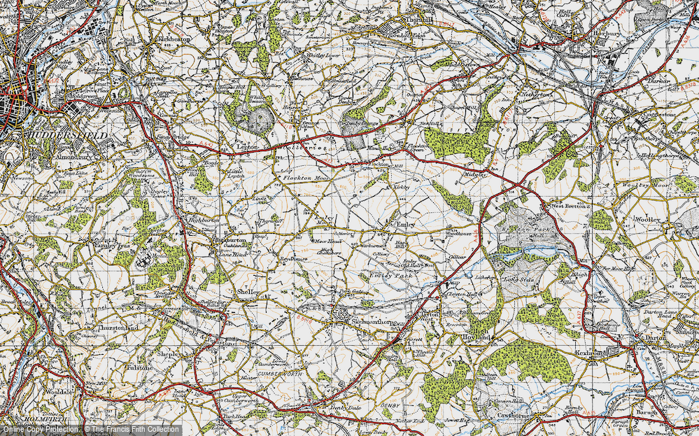 Old Map of Crawshaw, 1947 in 1947