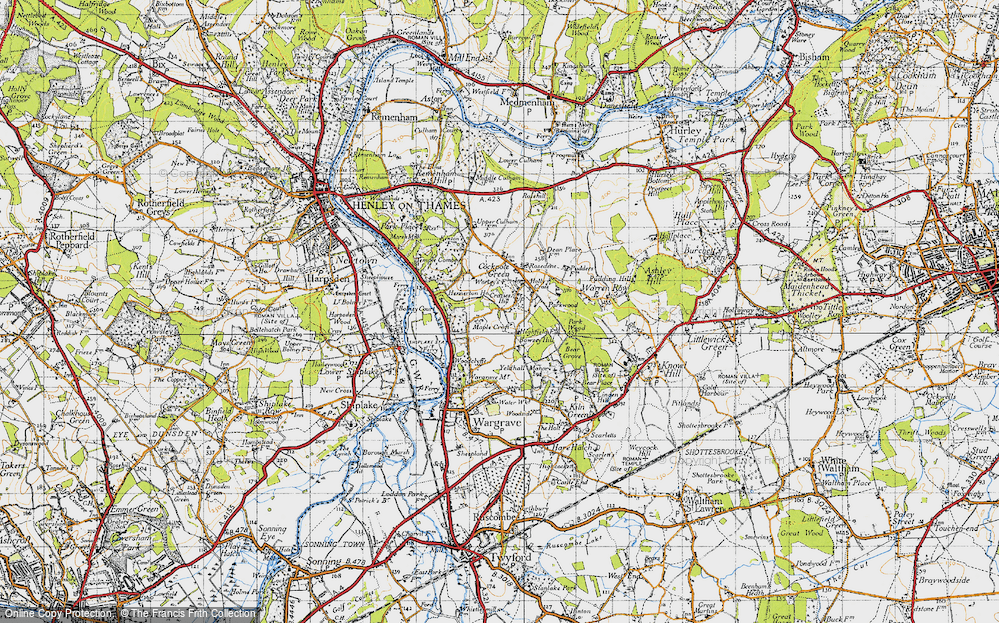 Old Map of Crazies Hill, 1947 in 1947