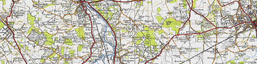 Old map of Crazies Hill in 1947
