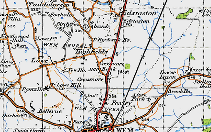 Old map of Creamore Bank in 1947