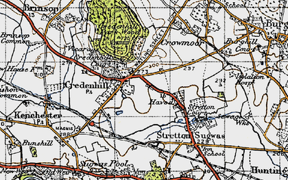 Old map of Credenhill in 1947