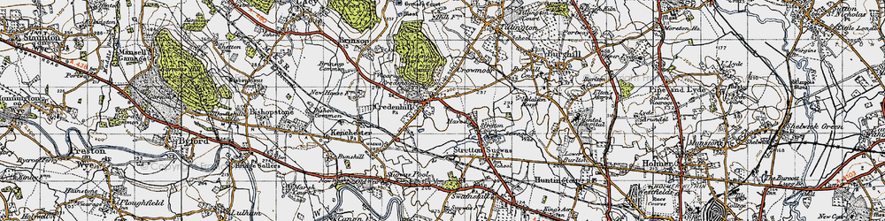 Old map of Credenhill in 1947