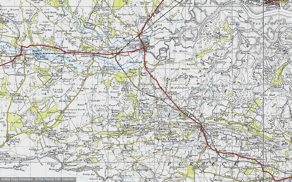 Old Map of Creech Bottom, 1940 in 1940