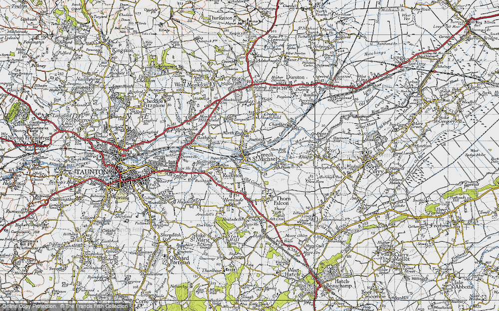 Old Map of Creech St Michael, 1946 in 1946