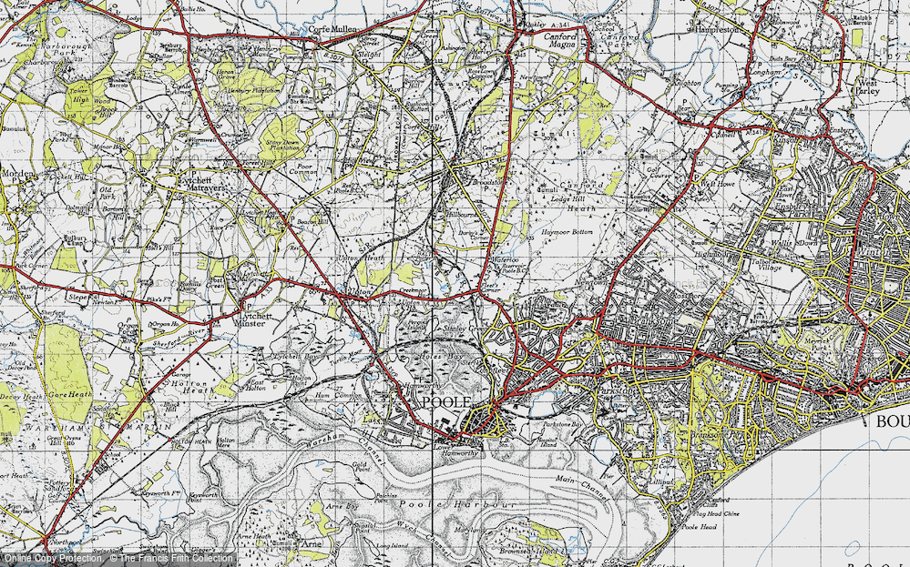 Old Map of Creekmoor, 1940 in 1940
